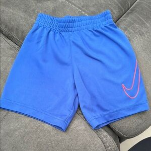 Nike Blue Athletic Shorts with Swoosh Logo